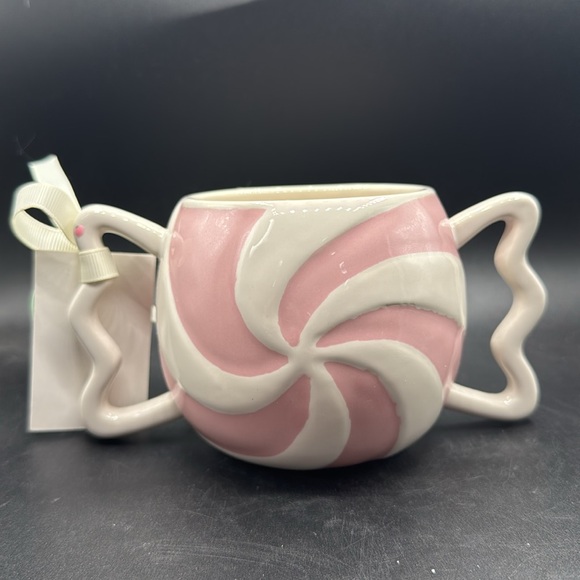 Rae Dunn Jolly Pink and White Double-Sided Mug - Picture 3 of 4